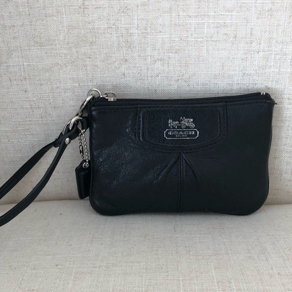 Small leather Coach wristlet